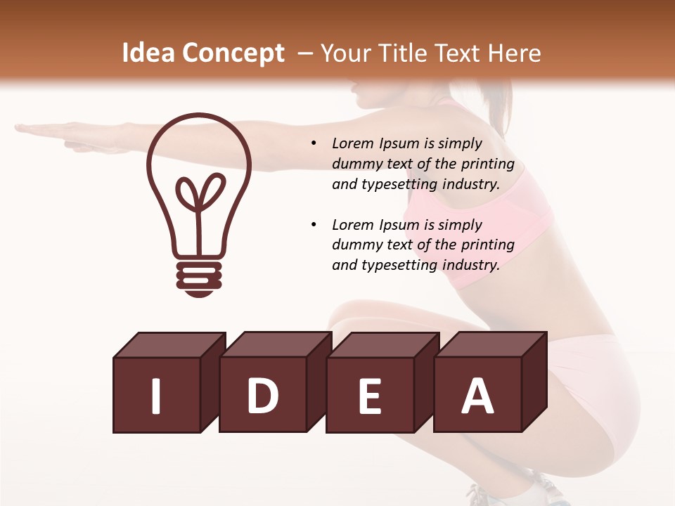 Model Cheerful Girl PowerPoint Template