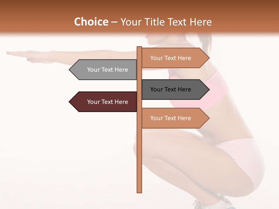 Model Cheerful Girl PowerPoint Template