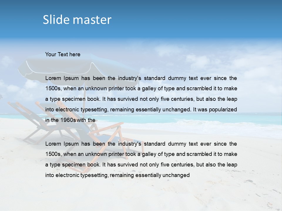 Water Summer Shore PowerPoint Template