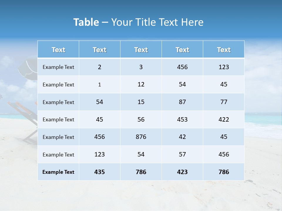 Water Summer Shore PowerPoint Template