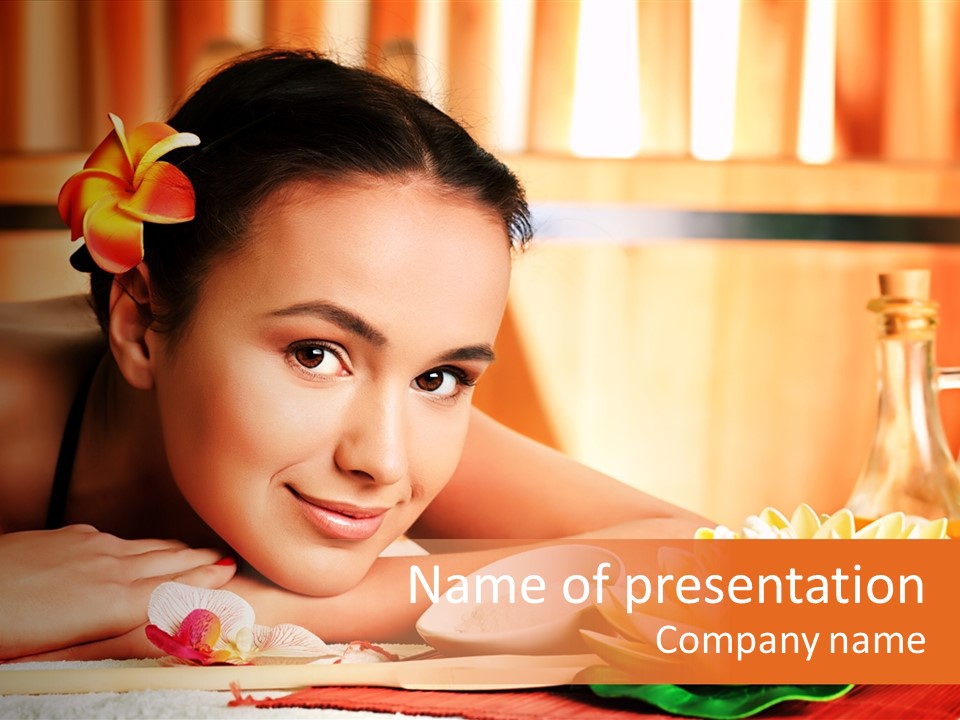 Girl Indoor Spa PowerPoint Template