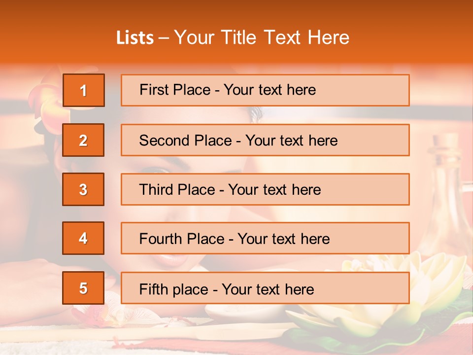 Girl Indoor Spa PowerPoint Template