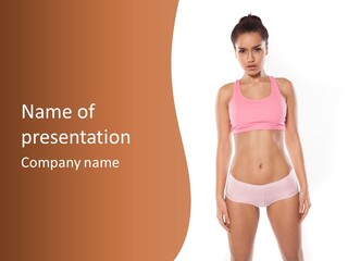 Brunette Lady Model PowerPoint Template