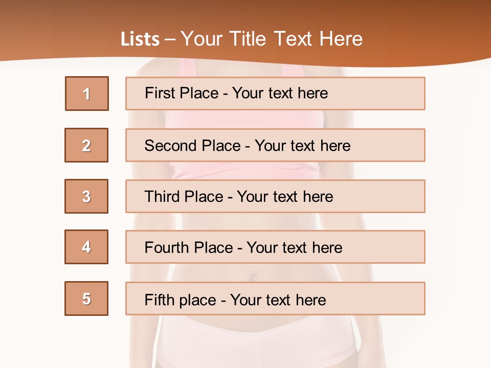 Brunette Lady Model PowerPoint Template