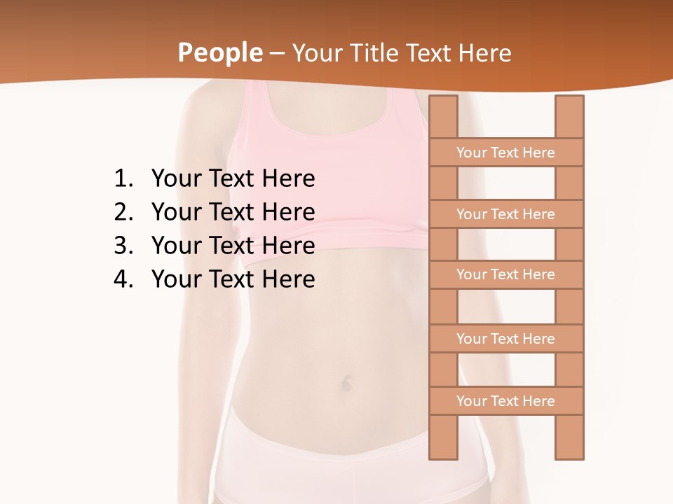 Brunette Lady Model PowerPoint Template