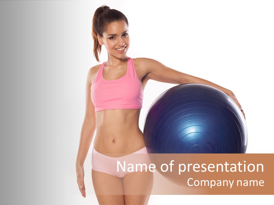 Fit Lady Body PowerPoint Template