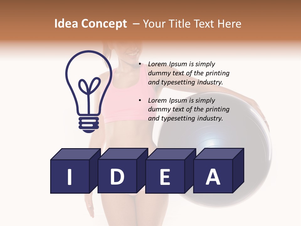 Fit Lady Body PowerPoint Template