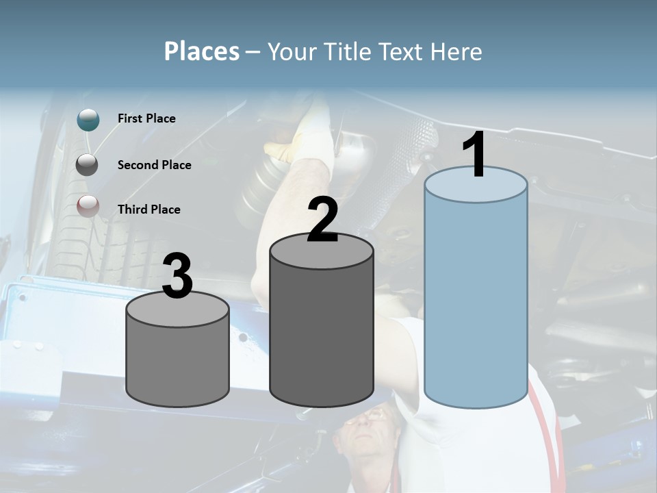 Set Puncture Tire PowerPoint Template