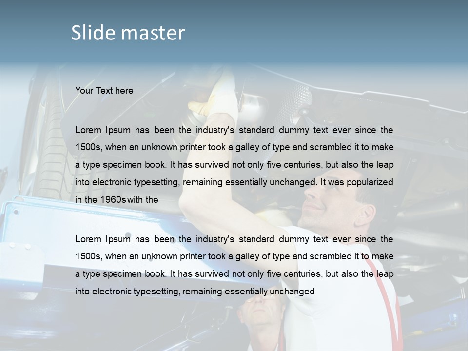 Set Puncture Tire PowerPoint Template