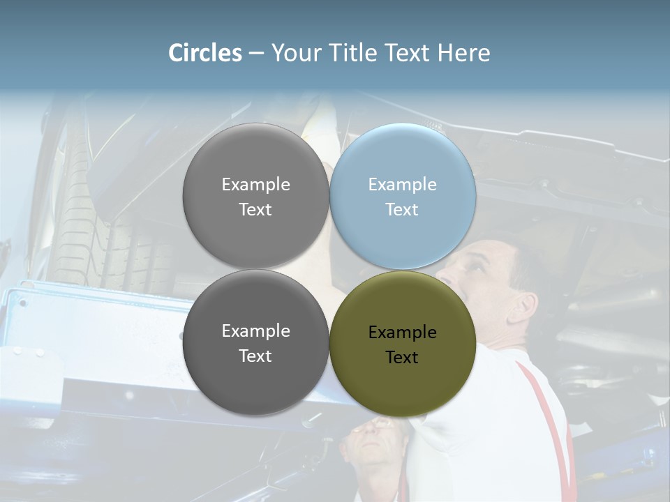 Set Puncture Tire PowerPoint Template