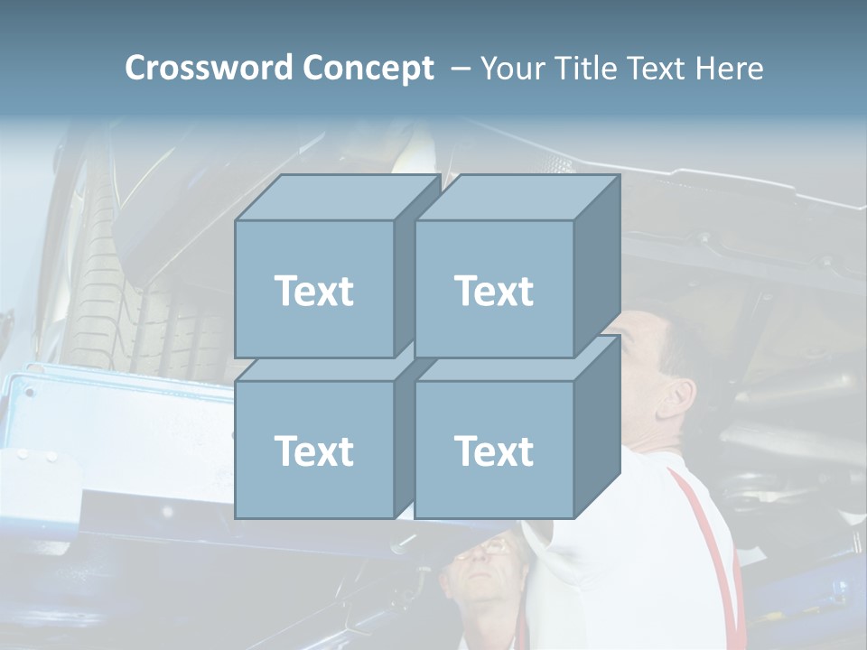 Set Puncture Tire PowerPoint Template