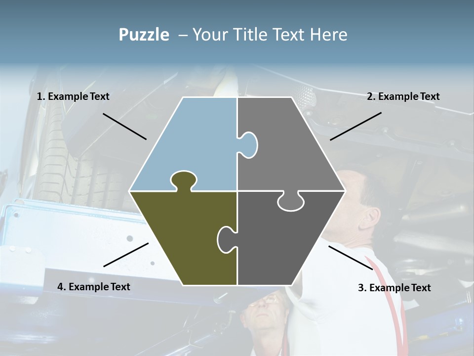 Set Puncture Tire PowerPoint Template