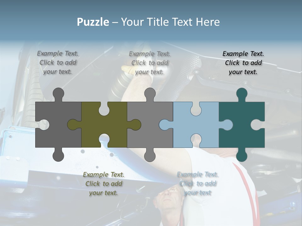 Set Puncture Tire PowerPoint Template