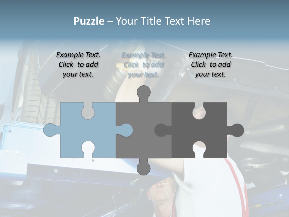 Set Puncture Tire PowerPoint Template