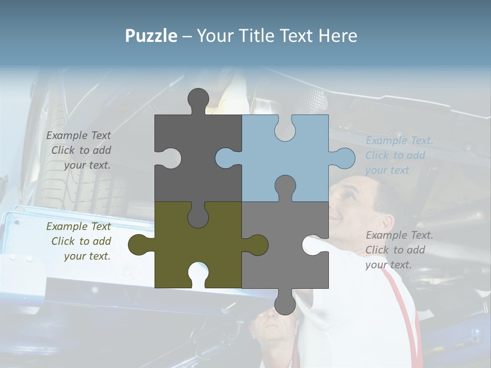 Set Puncture Tire PowerPoint Template