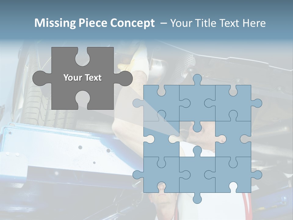 Set Puncture Tire PowerPoint Template