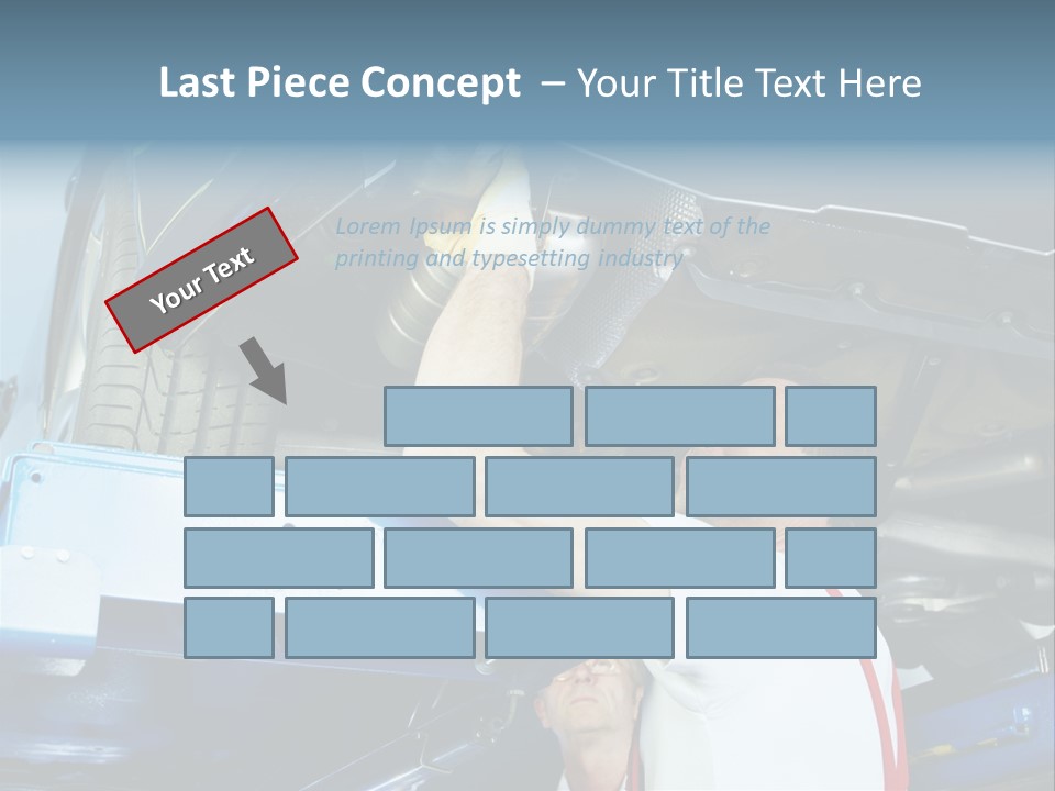 Set Puncture Tire PowerPoint Template