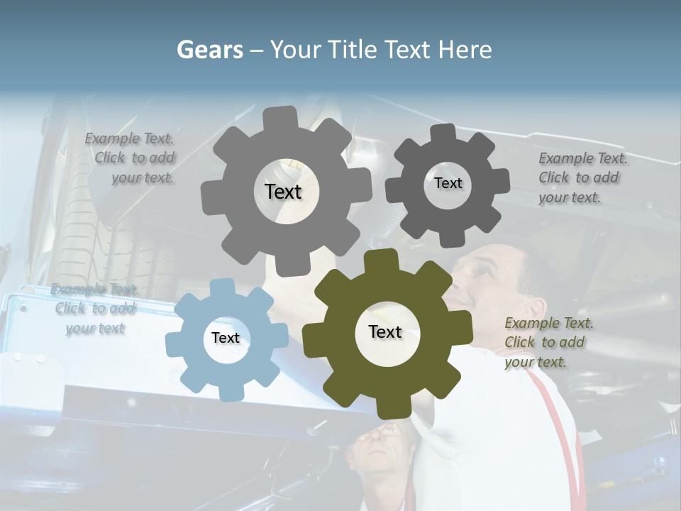 Set Puncture Tire PowerPoint Template