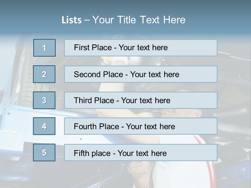 Set Puncture Tire PowerPoint Template