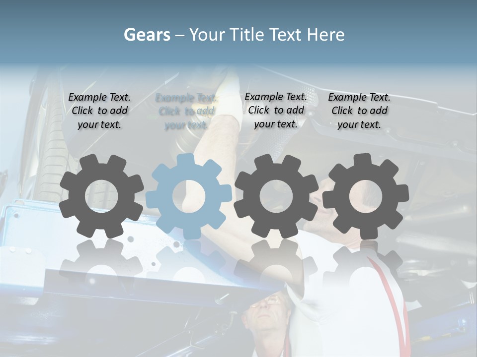 Set Puncture Tire PowerPoint Template