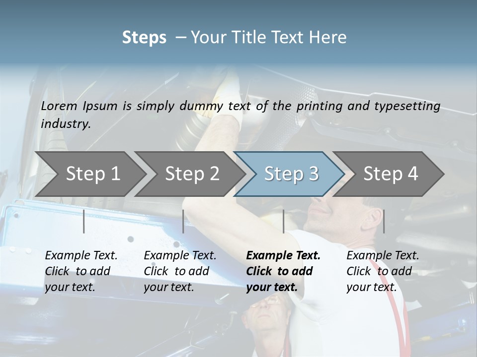 Set Puncture Tire PowerPoint Template