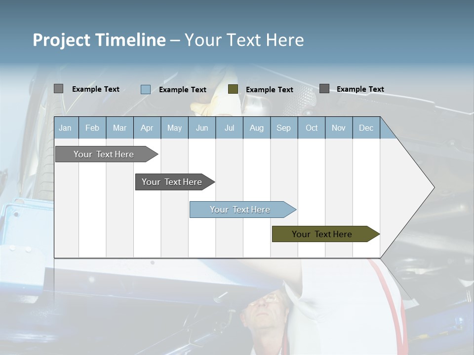 Set Puncture Tire PowerPoint Template