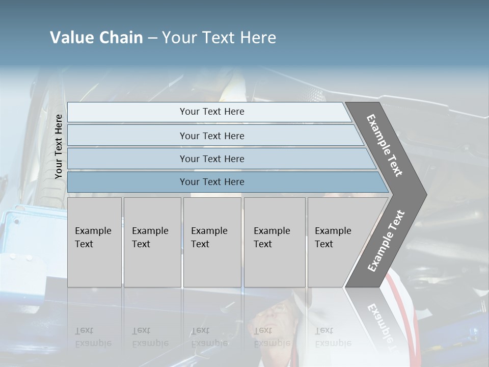 Set Puncture Tire PowerPoint Template