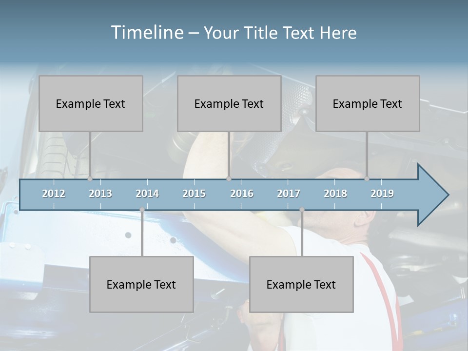 Set Puncture Tire PowerPoint Template