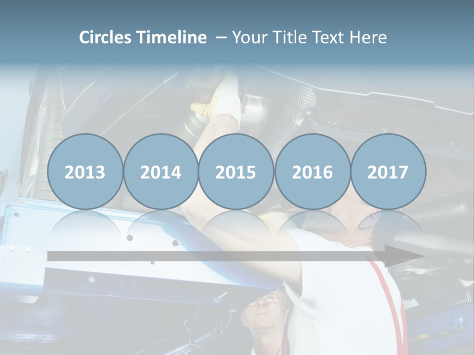 Set Puncture Tire PowerPoint Template