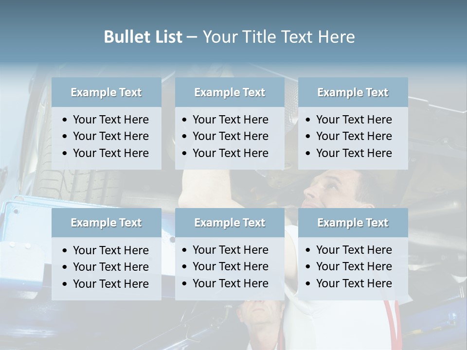 Set Puncture Tire PowerPoint Template