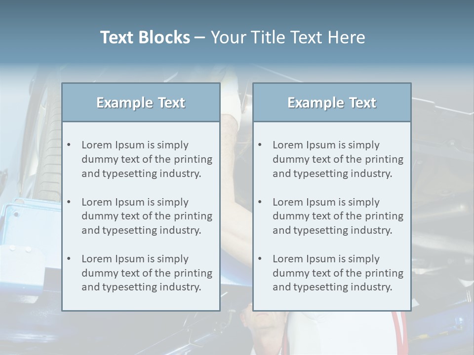 Set Puncture Tire PowerPoint Template