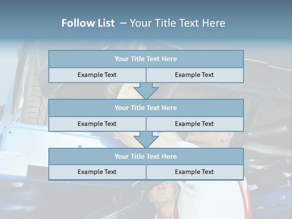 Set Puncture Tire PowerPoint Template