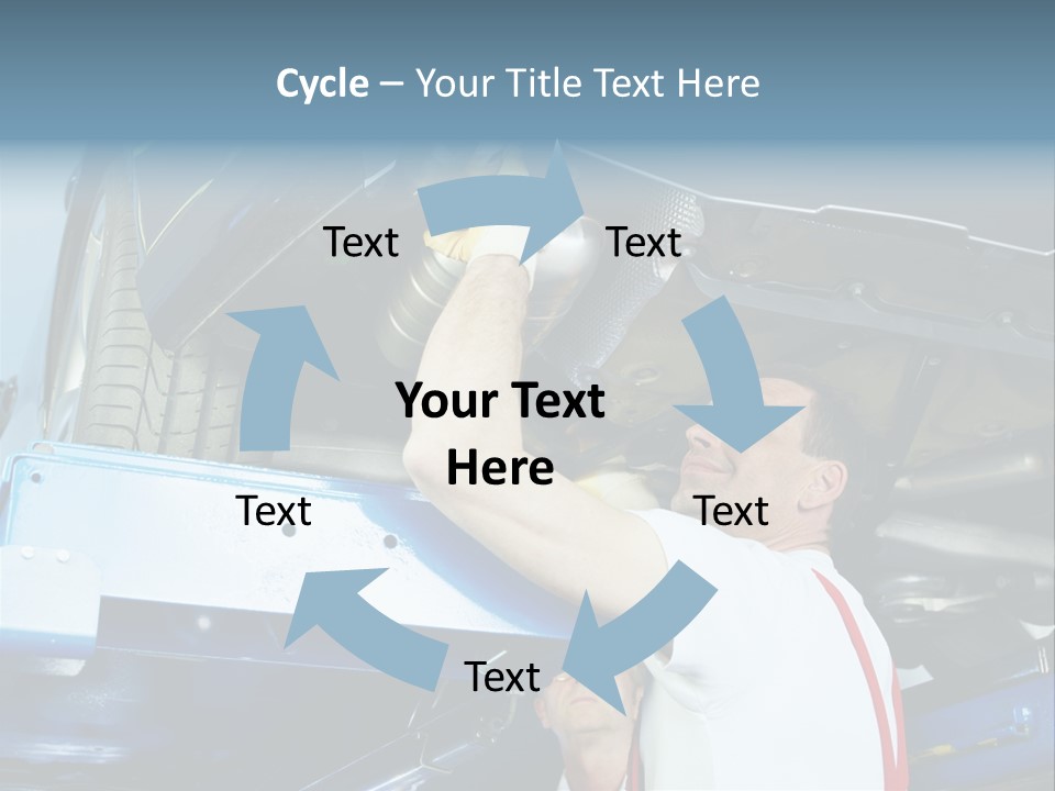 Set Puncture Tire PowerPoint Template
