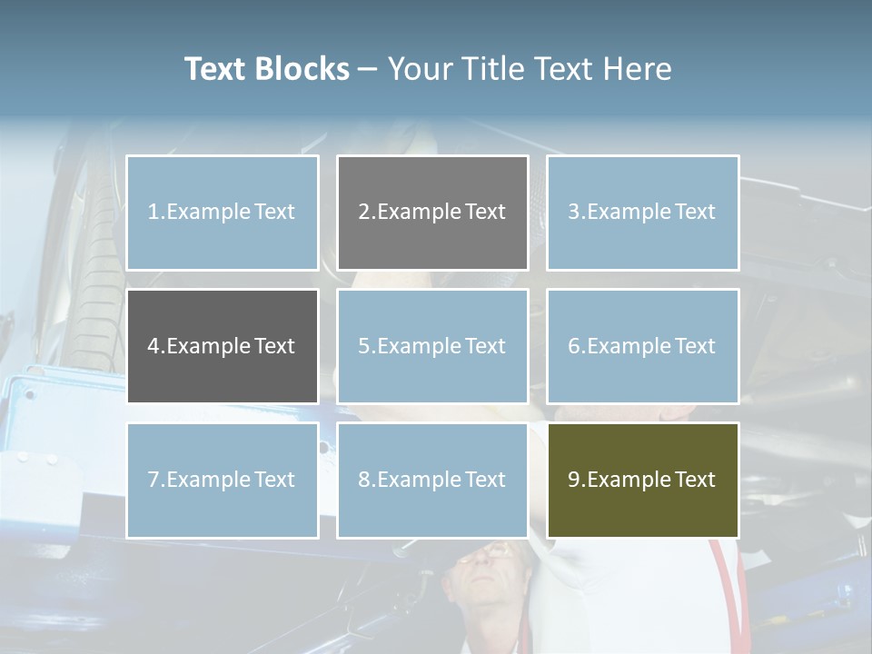 Set Puncture Tire PowerPoint Template