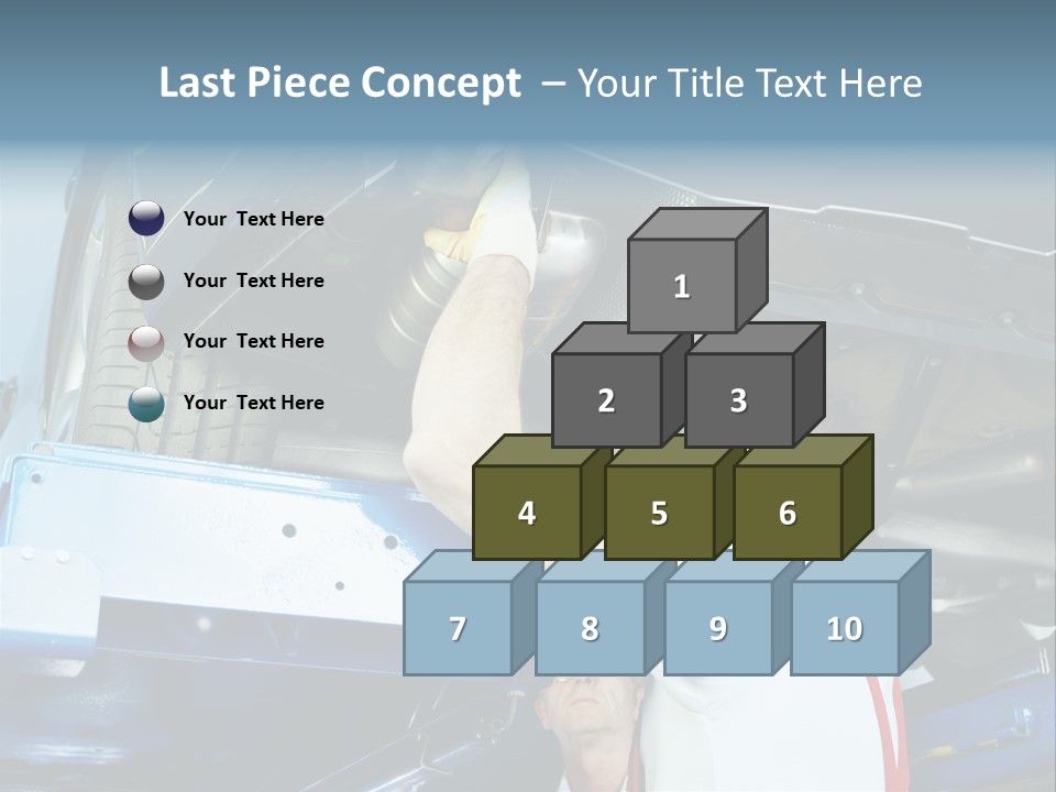 Set Puncture Tire PowerPoint Template