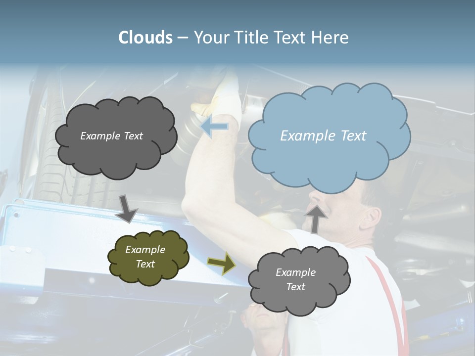 Set Puncture Tire PowerPoint Template