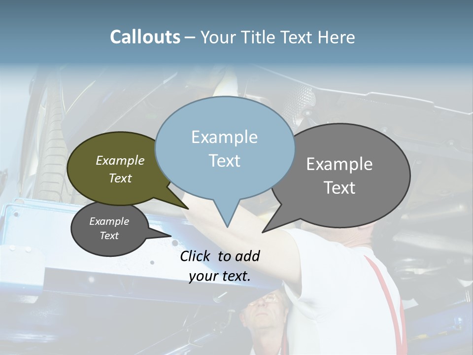 Set Puncture Tire PowerPoint Template
