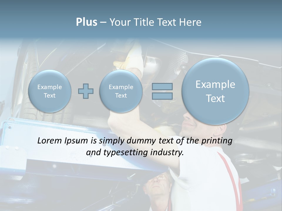 Set Puncture Tire PowerPoint Template