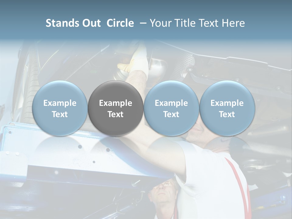 Set Puncture Tire PowerPoint Template