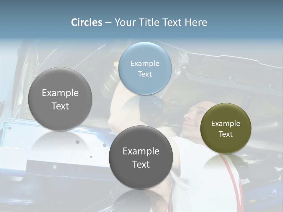 Set Puncture Tire PowerPoint Template
