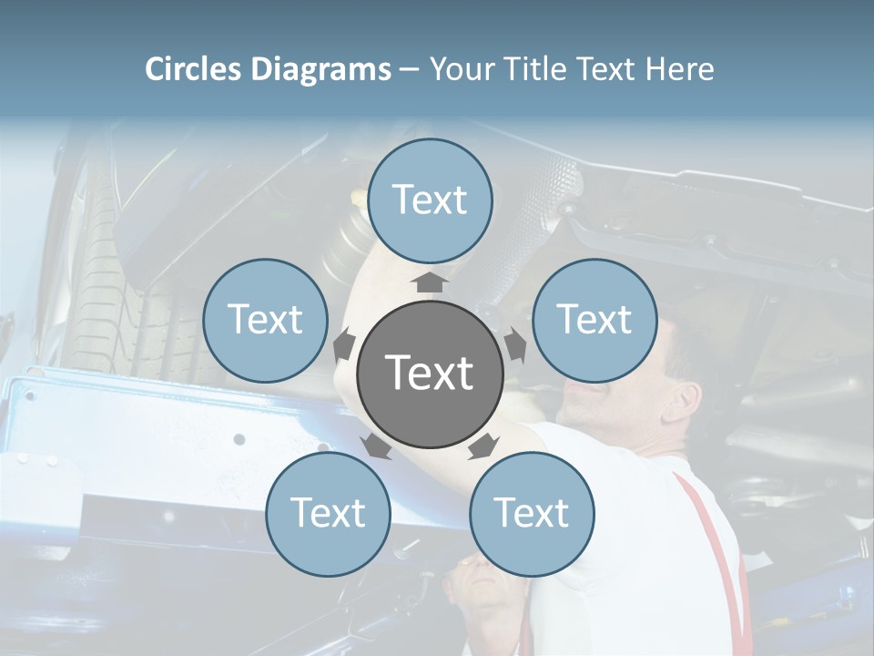 Set Puncture Tire PowerPoint Template