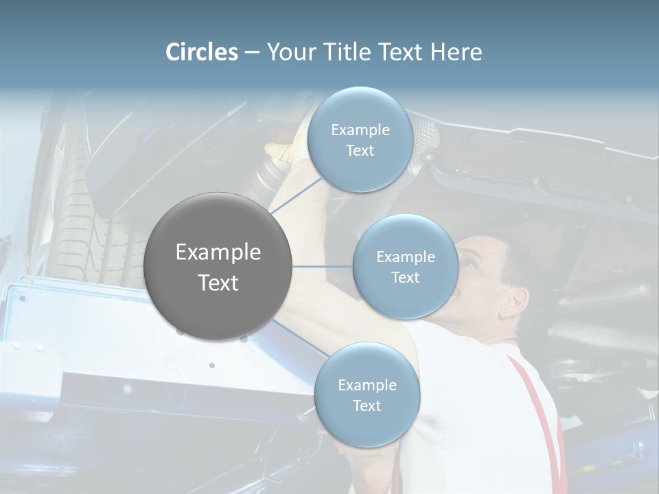 Set Puncture Tire PowerPoint Template