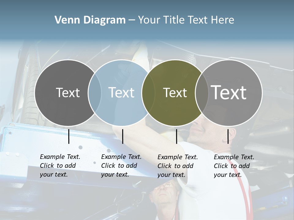 Set Puncture Tire PowerPoint Template