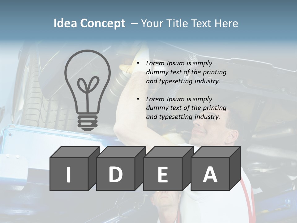 Set Puncture Tire PowerPoint Template