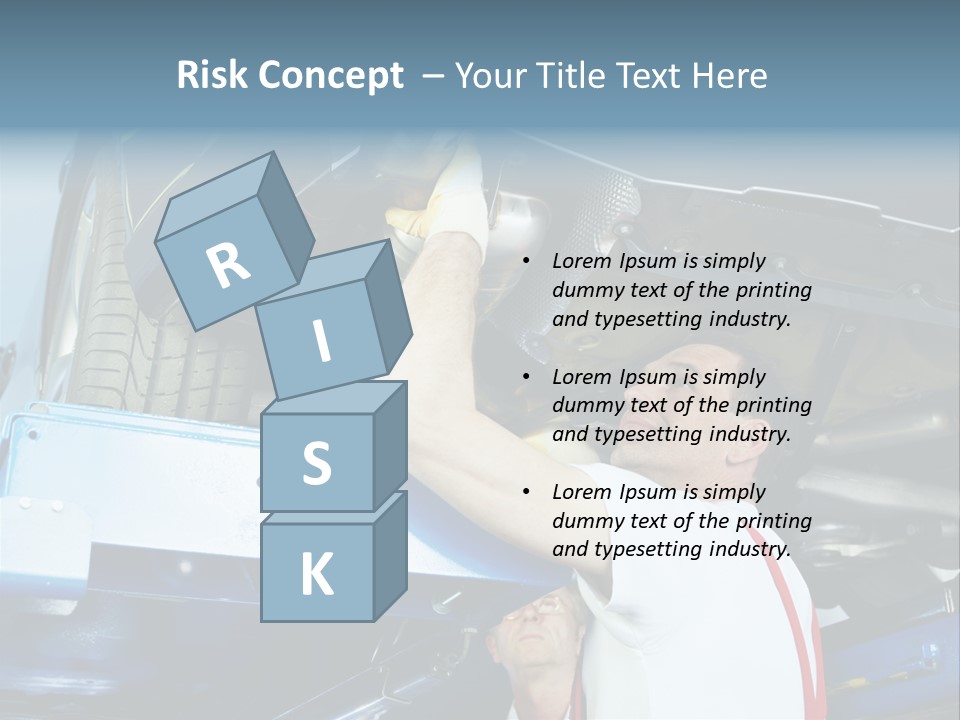 Set Puncture Tire PowerPoint Template