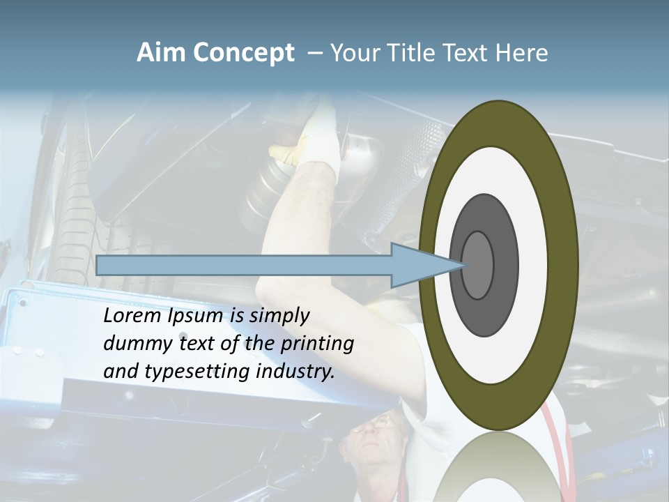 Set Puncture Tire PowerPoint Template