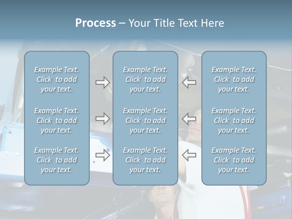 Set Puncture Tire PowerPoint Template