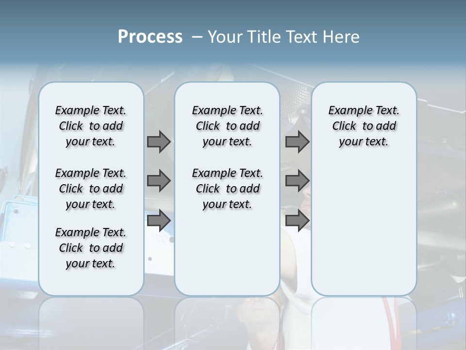 Set Puncture Tire PowerPoint Template