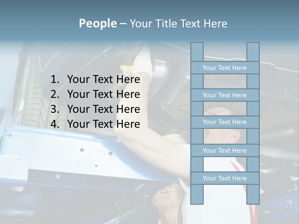 Set Puncture Tire PowerPoint Template
