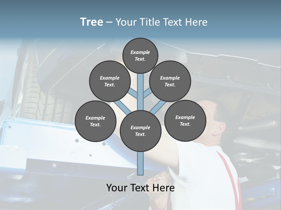 Set Puncture Tire PowerPoint Template